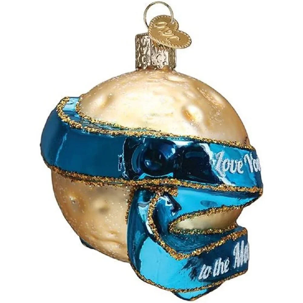 Old World Christmas Ornaments Love You to The Moon & Back Glass Blown